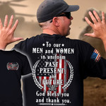 God Bless And Thank You Who In Uniform T-Shirt PVC211002