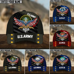 Multiple Color American Veteran Personalize Name Cap PVC091002
