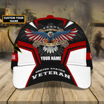 Land Of The Free - Because Of The Brave Veteran Cap 3D Personalized | Ziror