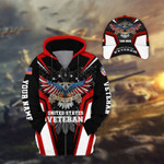 Land Of The Free - Because Of The Brave Veteran Cap 3D Personalized | Ziror