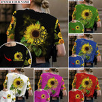Unique Multicolor Sun Flower Skull T-shirt PVC080901