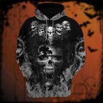 Premium Skull Halloween Clothes Ultra Soft and Cool Collection Gray DNH16085MH