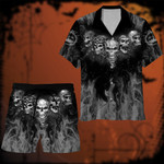 Premium Skull Halloween Clothes Ultra Soft and Cool Collection Gray DNH16085MH