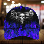 Premium Skull Halloween Clothes Ultra Soft and Cool Collection Navy DNH160884MH