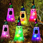 Glowing Halloween Holiday LED Lights Hat Can Be Worn on The Head or As A Pendant Witch Hat Garden Hotel Wedding Decoration 1pc