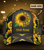 Personalised Unique Sun Flower Skull Cap NVT060902