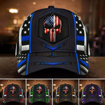 American Flag Skull Caps Multicolored Futuristic Style | Ziror