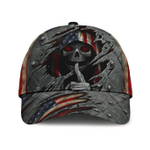 Premium Skull American Flag Classic Cap 3D Printed | Ziror
