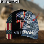Multiple Style American Veteran Personalize Name Skull Cap TVN020903