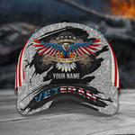 Personalized Premium Eagle Veteran Classic Cap Camo US Flag | Ziror