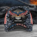Personalized Premium Eagle Veteran Classic Cap Camo US Flag | Ziror