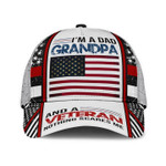 Premium I Am A Dad Grandpa And A Veteran Cap 3D | Ziror