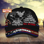 Premium Served US Veteran Cap Black Personalized | Ziror