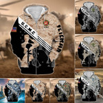 Premium Multiple US Military Services Veteran Zip Hoodie PVC231204