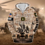 Premium Multiple US Military Services Veteran Zip Hoodie PVC130101