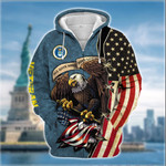 Premium U.S Multiple Service Veteran Zip Hoodie PVC220203