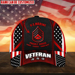 Premium Personalised Multiple US Military Services Veteran 3D Cap PVC120202