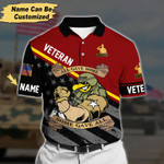Premium Personalised U.S Multiple Service Veteran Polo Shirt PVC080401