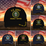 Premium U.S Multiple Service Veteran Embroidery Cap PVC220402