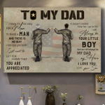 Premium Personalize To My Dad You Will Always Be My Dad My Hero Canvas PVC160510