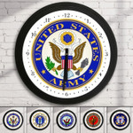 Premium U.S Multiple Service Veteran Wall Clock PVC270411