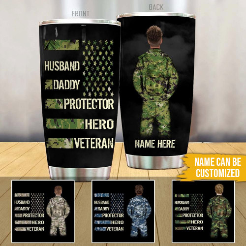 Father's Day Custom Tumbler Husband Daddy Protector Personalised Tumbler PVC160512