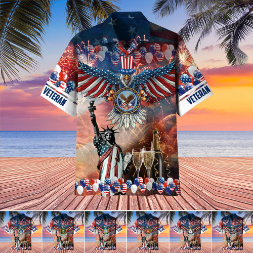 Premium Happy Independence Day U.S Veteran Hawaii Shirt PVC060601