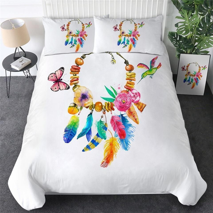 Rainbow Necklace Butterfly Bedding Set Dhc17121242Dd