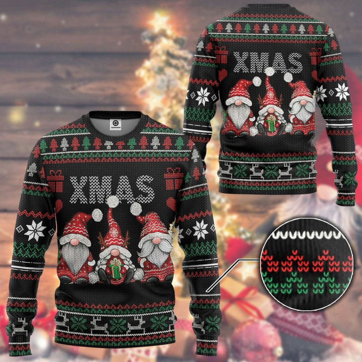 GNOMES CHRISTMAS PATTERN CUSTOM UGLY SWEATER GHM061101