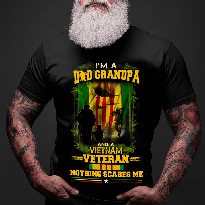 Being A Dad Grandpa And A Vietnam Veteran T-shirt TVN041102