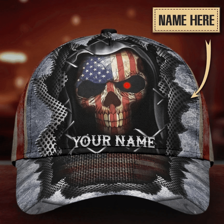 Skull American Classic Cap 3D Personalized | Ziror