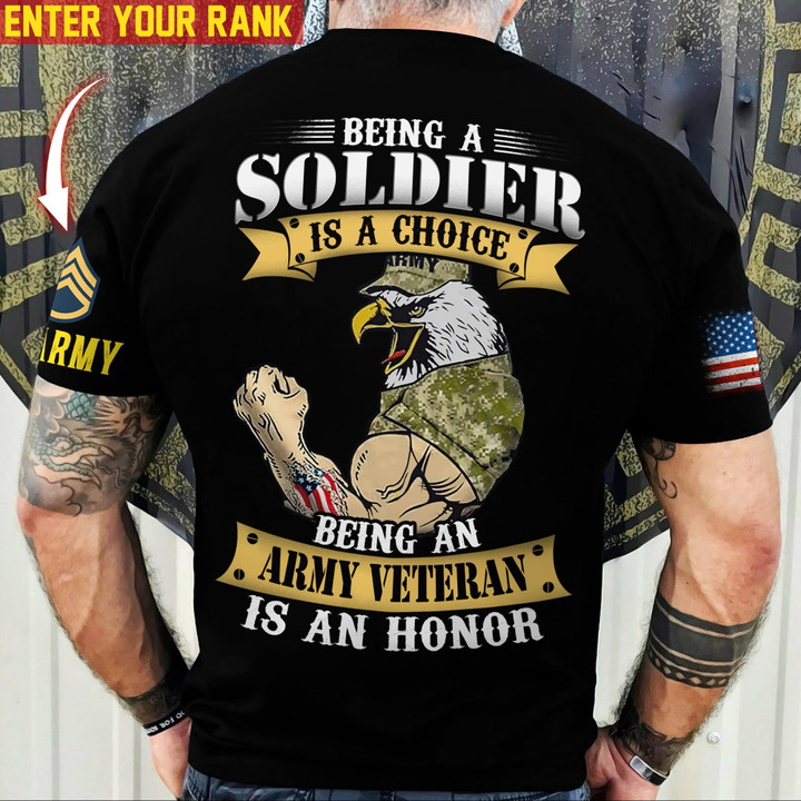 Premium Personalised Multiple US Military Services Veteran T-Shirt PVC250203