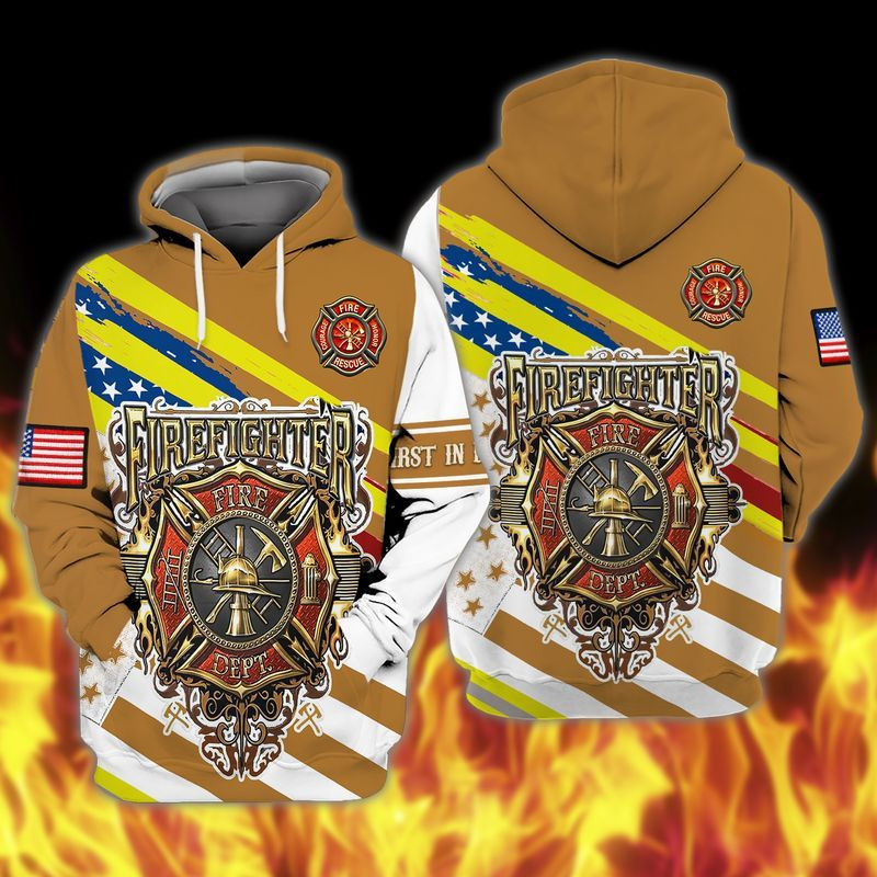 Premium Unique  Firefighter Zip Hoodie Ultra Soft and Warm LTANT050405DS