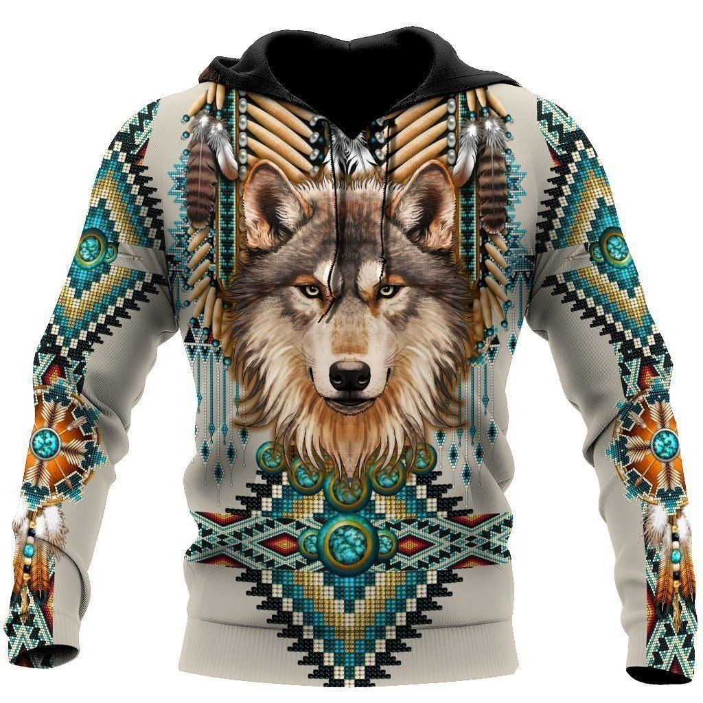 Native Spirit Wolf Unisex TCCL20111542 Hoodie Ultra Soft and Warm