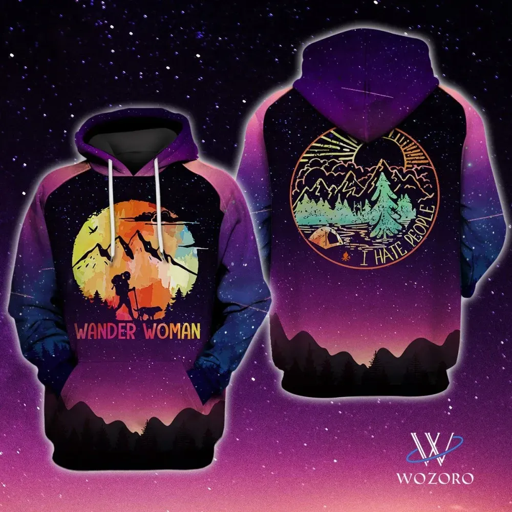 Premium Unique Wander Woman Camping Hoodie Ultra Soft and Warm KV310335DS