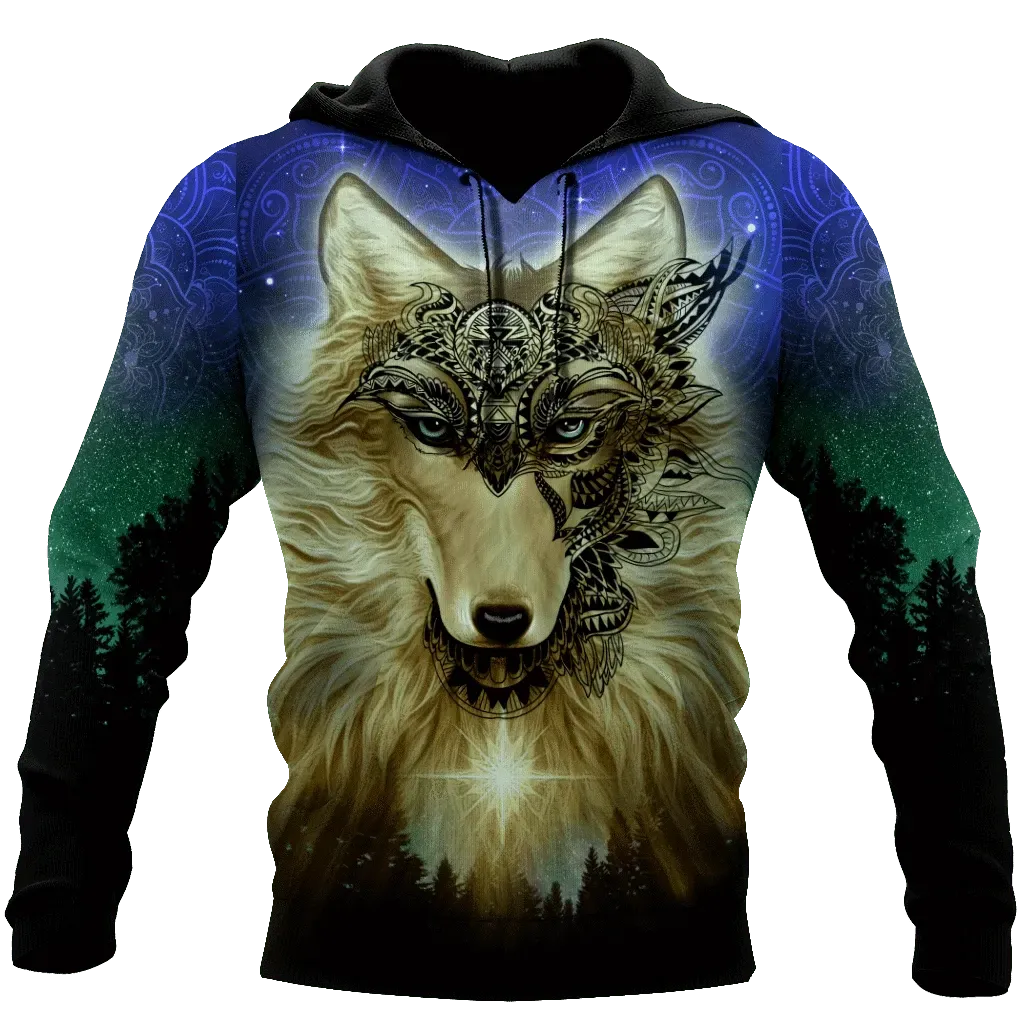 Native Wolf Mandala Pattern All Over Printed TCCL19112593 Hoodie Ultra Soft and Warm