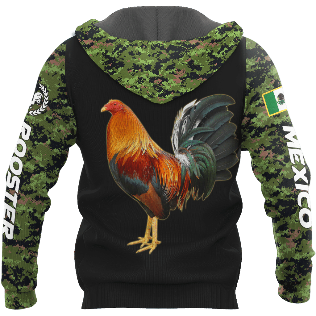 Premium Unique Personalized Mexico Rooster 3D Hoodie All Over Printed VXK130507DS