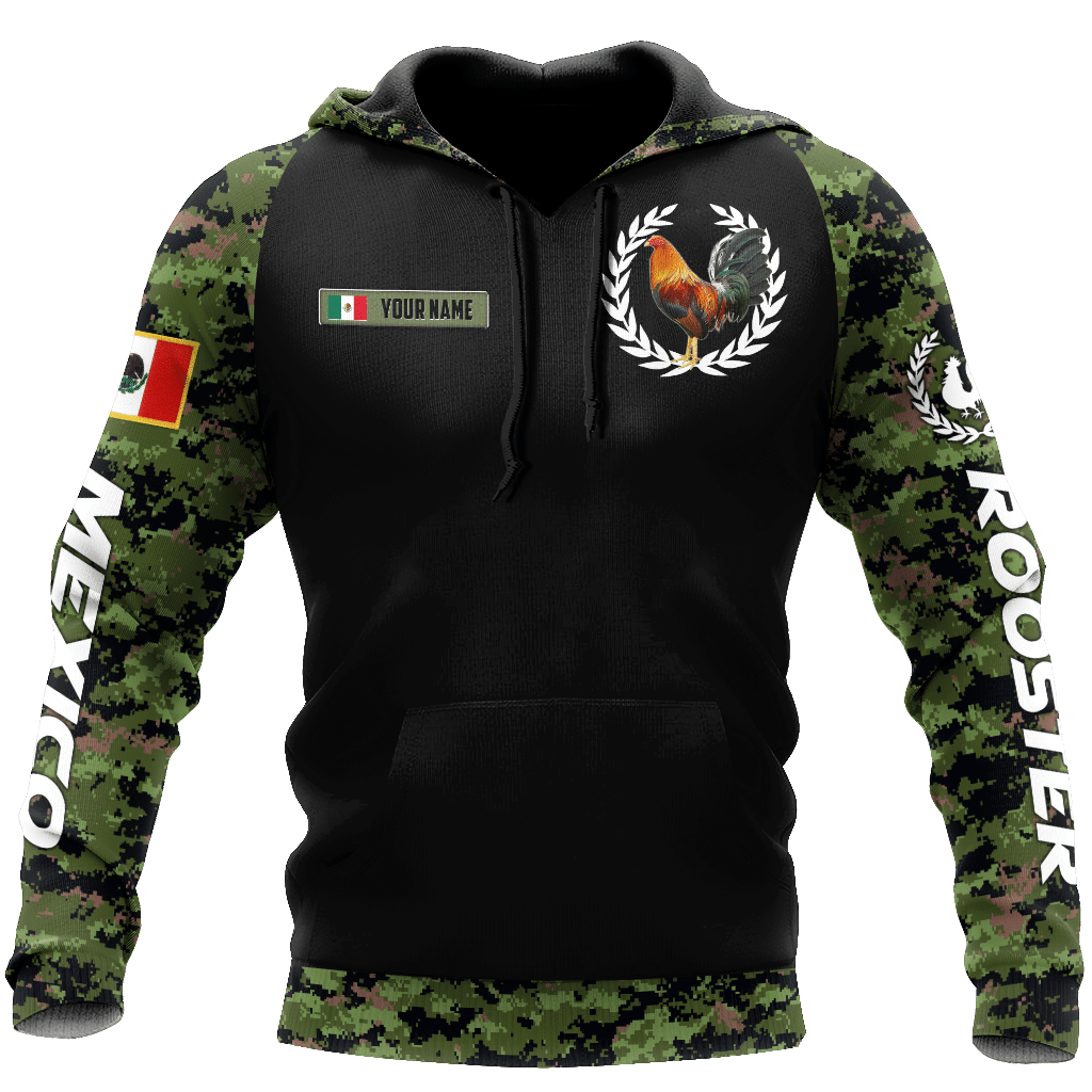 Premium Unique Personalized Mexico Rooster 3D Hoodie All Over Printed VXK130507DS