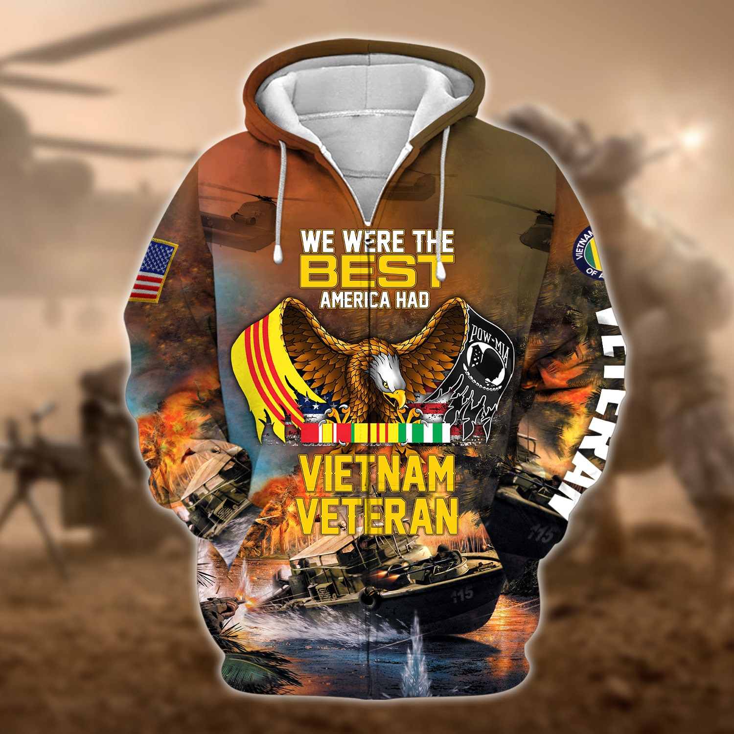 Vietnam Veteran Memorial Day Zip Hoodie TVN170105