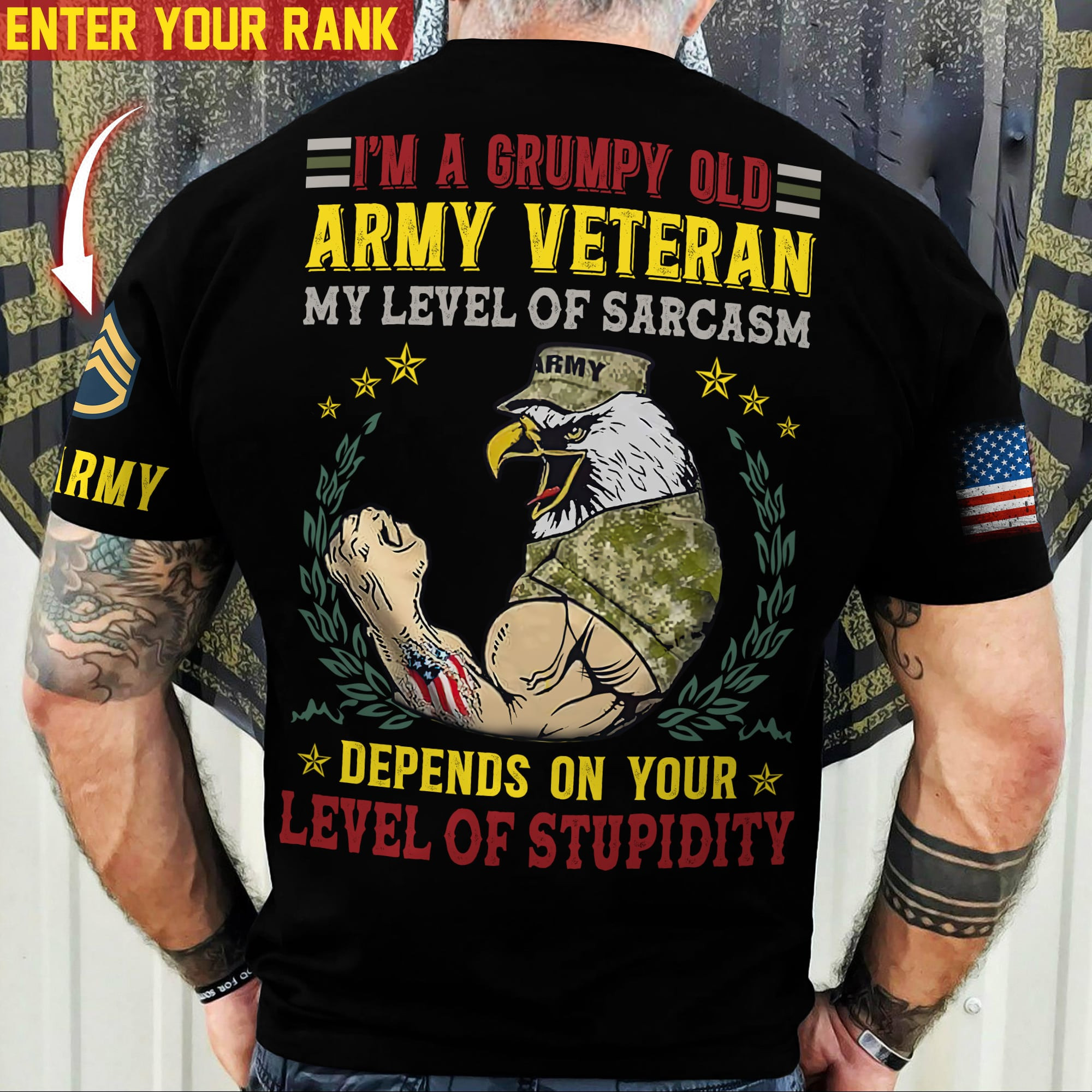 Premium Personalised Multiple US Military Services Veteran T-Shirt PVC260203