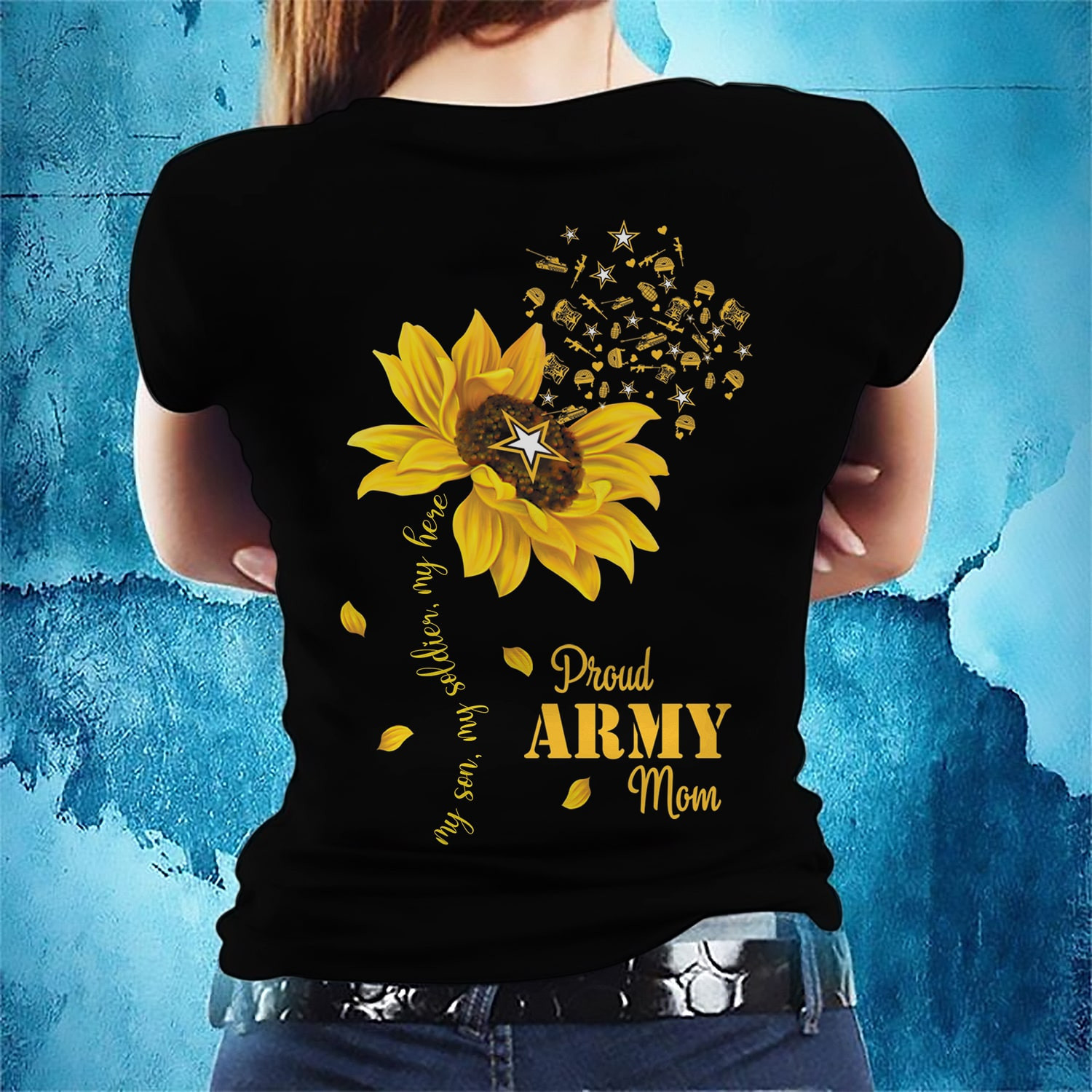 Unique Proud Army Mom T-Shirt PVC240304