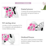 Pink Flower Spacer Charm