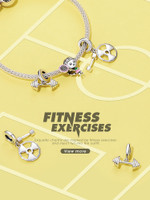 Weightlifting Barbell Dangle Charm