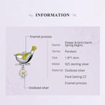 Flower & Bird Charm