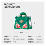 Green Rose Classic Bag Charm