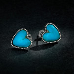 Heart Turquoise Stud Earrings