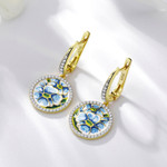 Blue Orchid 925 Sterling Silver Earrings