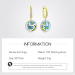 Blue Orchid 925 Sterling Silver Earrings