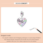 Mother's Day- Heart Doodle Pendant Charm