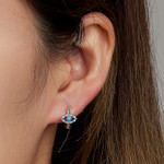 Turquoise Twist Hoop Earrings